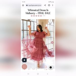 Ivy City Co whimsical dress in Mulberry 1X